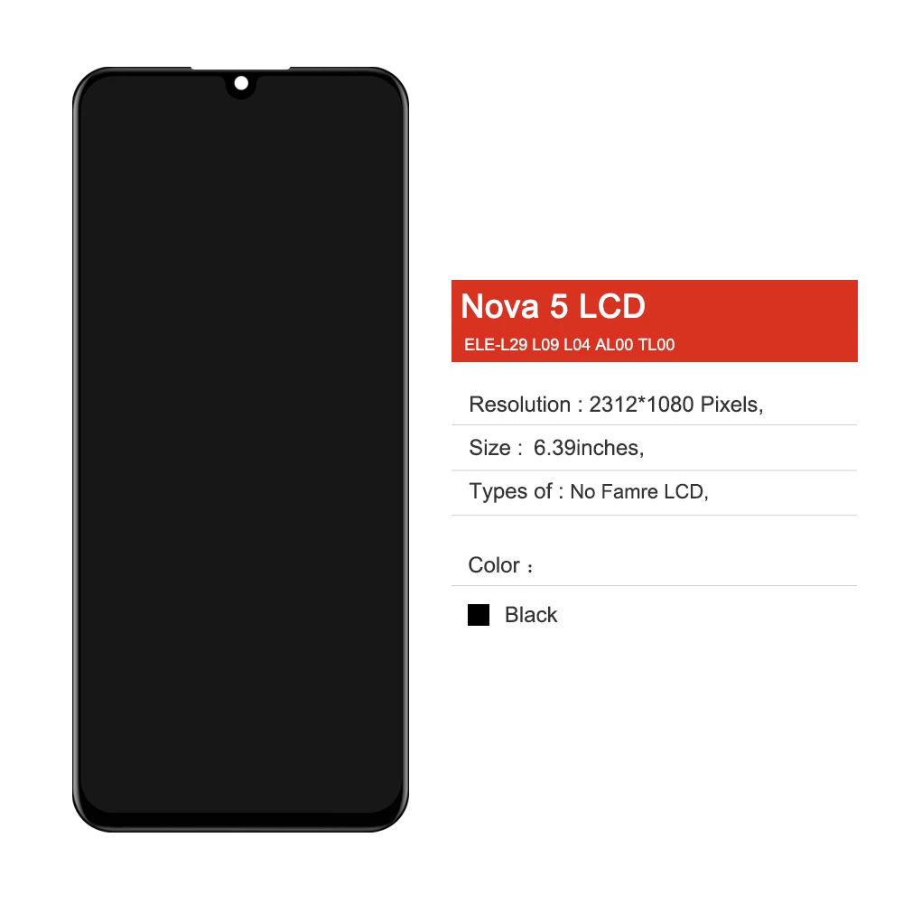 Imagem -04 - Amoled 6.39 Lcd para Huawei Nova Display Lcd Tela de Toque Digitador Sea-al00 Montagem para Nova Pro Display Lcd Sea-al10