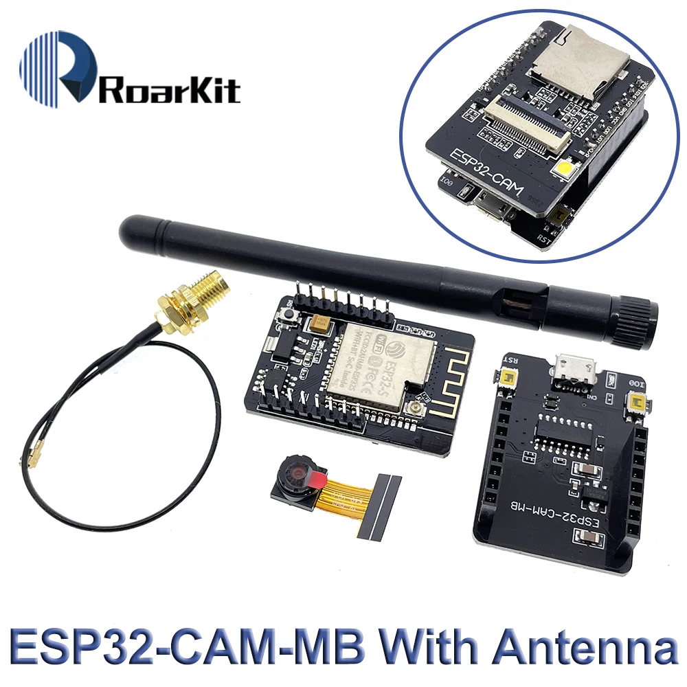 ESP32-CAM-MB ESP-32S WiFi Module Serial to WiFi Development Board 5V Bluetooth With OV2640 Camera Support Photo/Video Antenna