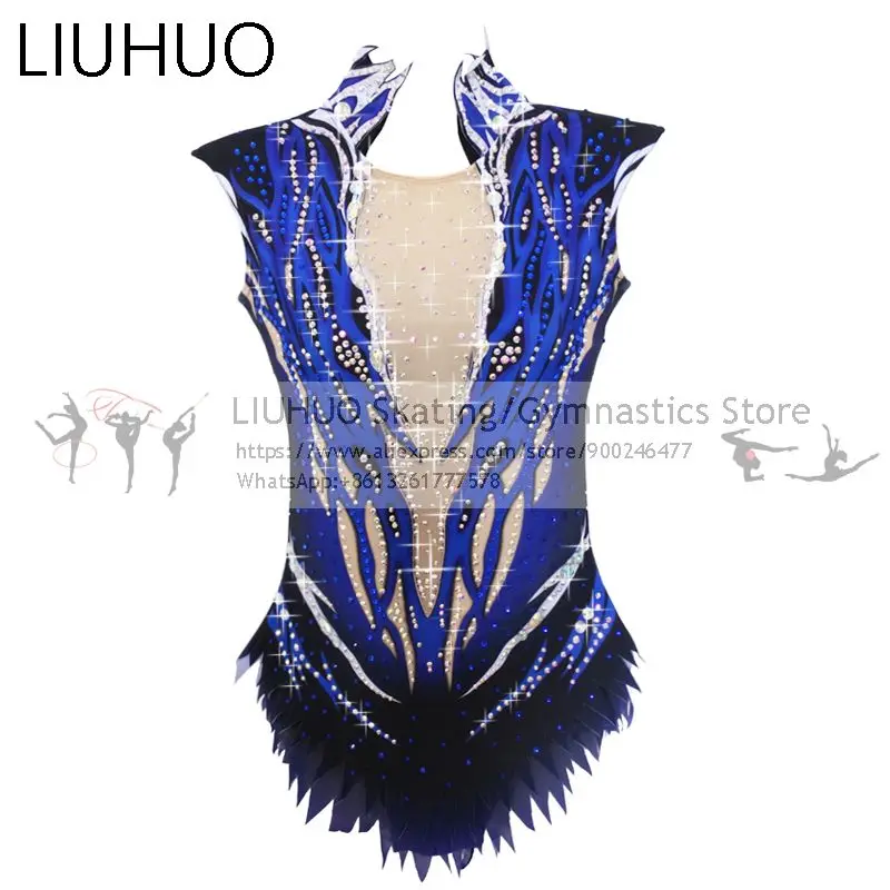 LIUHUO Rhythmic Tank leotards Children new design ballroom dance dress latin kids Girls Rhythmic gymnastic performance wear