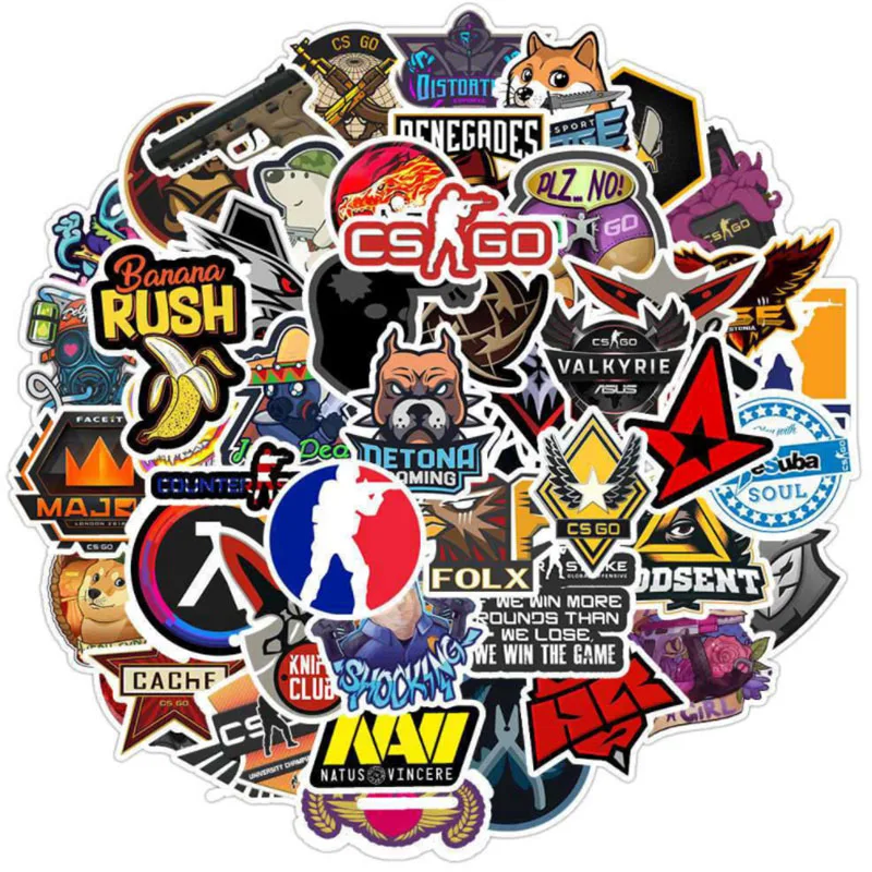 10/30/50pcs  Classic Shooting Game Counter-strike  Graffiti Stickers Passionate Battle Waterproof Skateboard Travel Suitcase