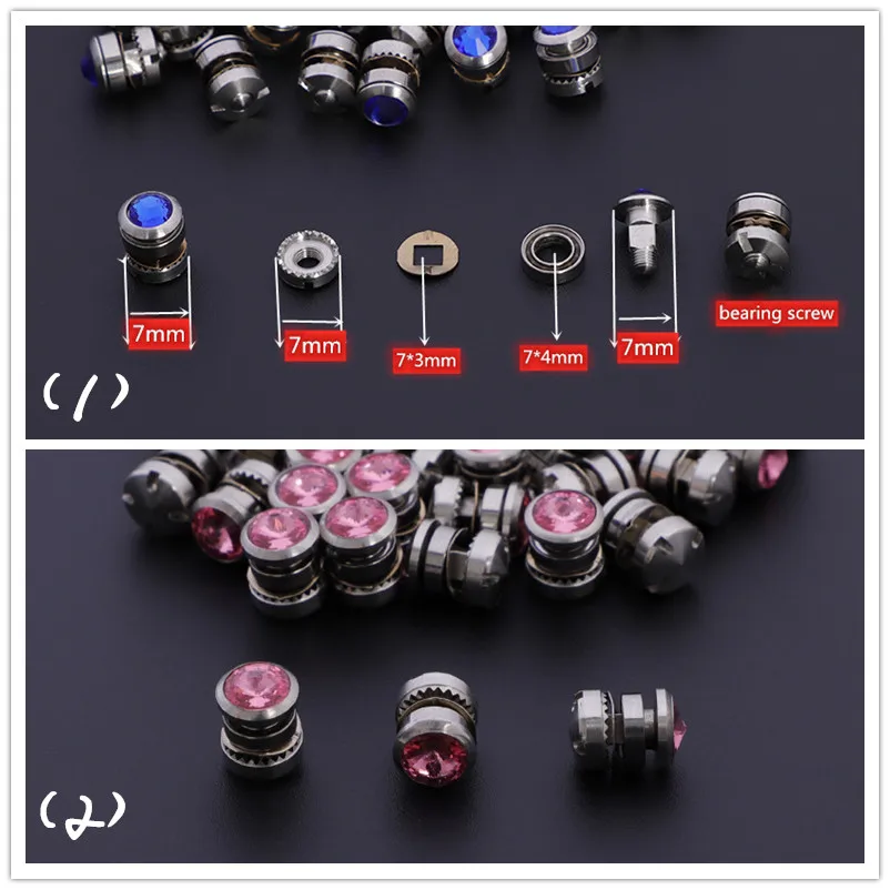 10/20 Sets Rhinestone Screws for Hairdresser Scissors Barber Repair Accessories Screws Tornillo De Rodamiento Vis Palier