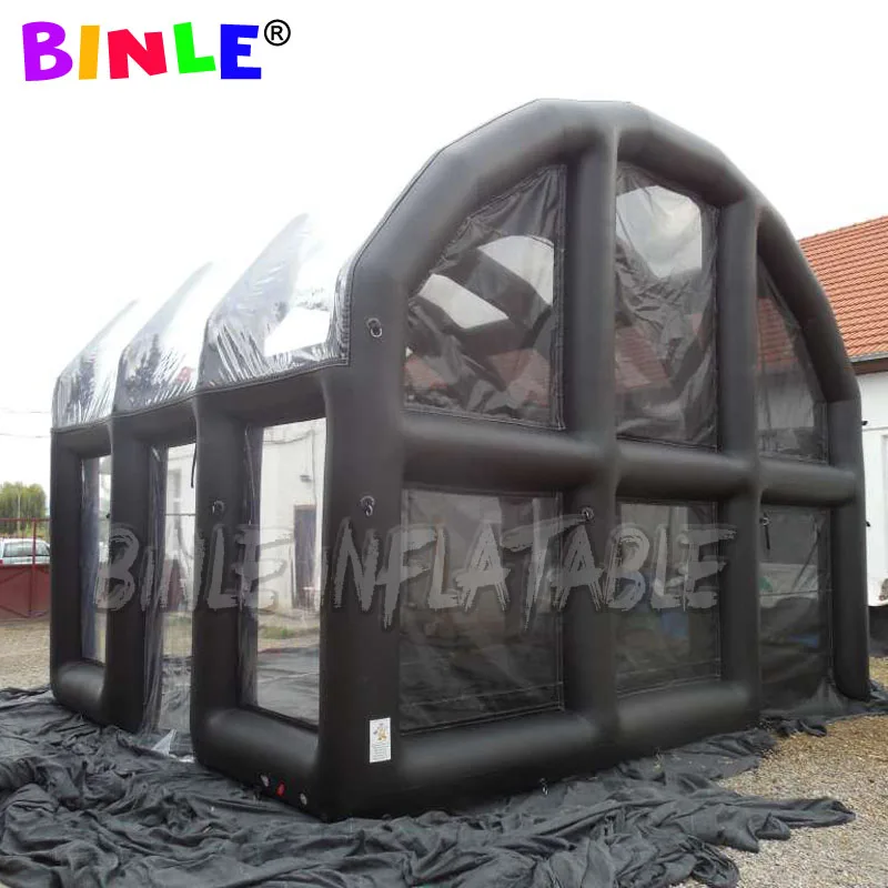 Airtight 5.5x7x5.5meters transparent blow up large inflatable tunnel/arch tent model for sale