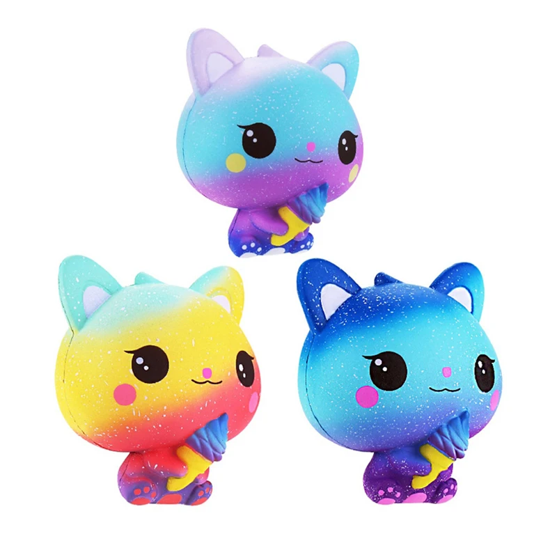 Squishies Slow Rising Kawaii Scented Soft Galaxy Ice Cream Cat Jumbo Squishy Untistres  Kids Toy Gift Prime Kawaii Animal Party