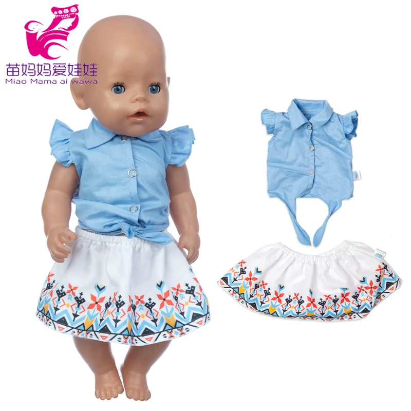 43 CM Baby Doll Clothes Pajama Set Jacket Coat 17 Inch Dolls Jeans Children Gift Toys Outfit