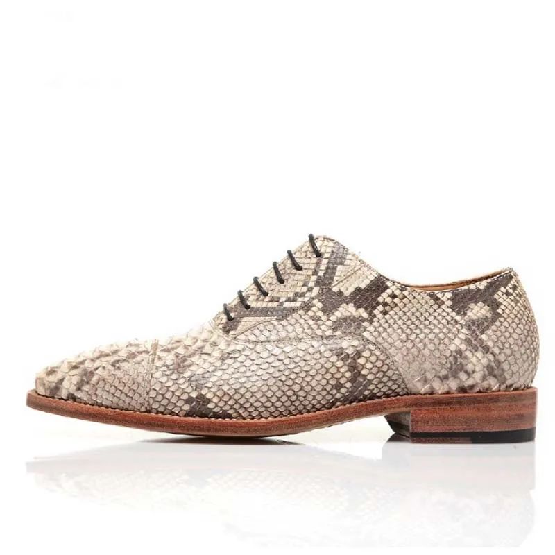 

hubu Python skin high-grade Men's shoes manual high-quality goods Leather shoes import Genuine python leather Men shoes