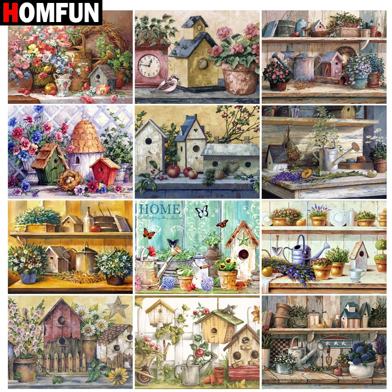 HOMFUN 5D Diy Diamond Painting Cross Stitch 