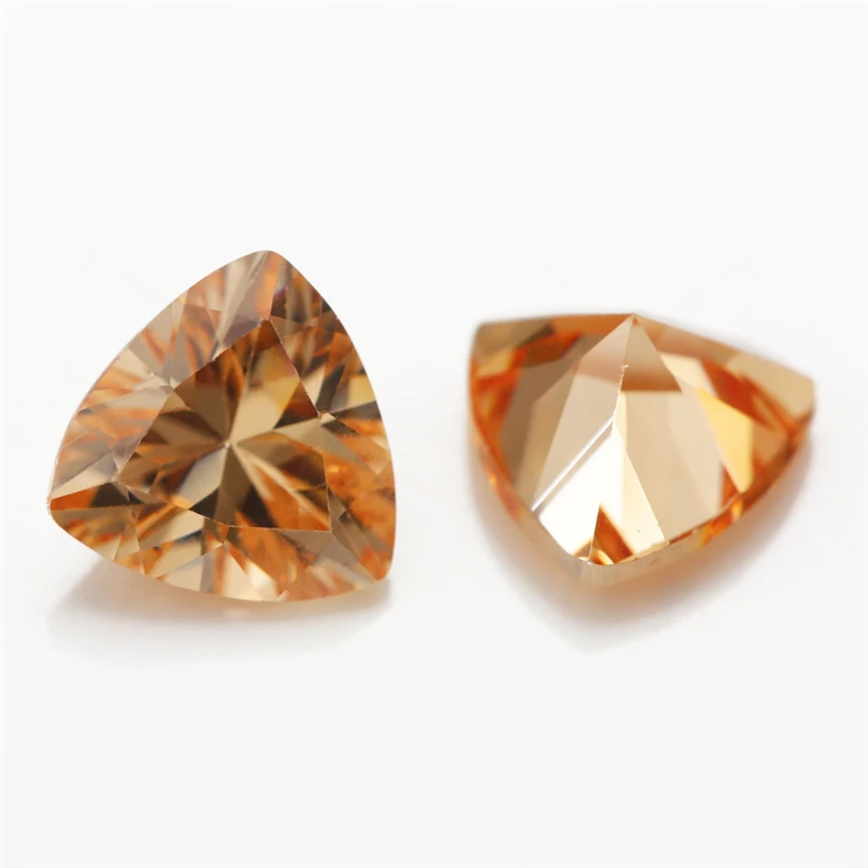 Size 3x3~10x10mm Trillion Cut 5A Loose CZ Stone White Garnet Violet Olive Cubic Zircinia Synthetic Gems For Jewelry