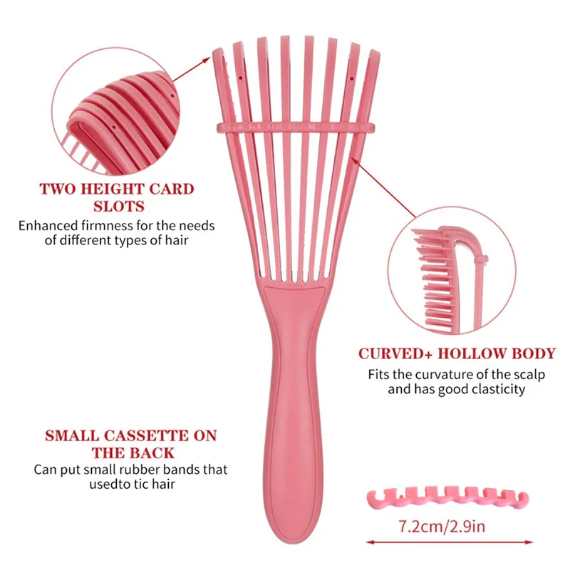 Hot Sale 8-arm Scalp Massage Comb Detangling Hair Brush Detangling Comb Women Men Salon Curly Hair Brush Detangler Hairbrush