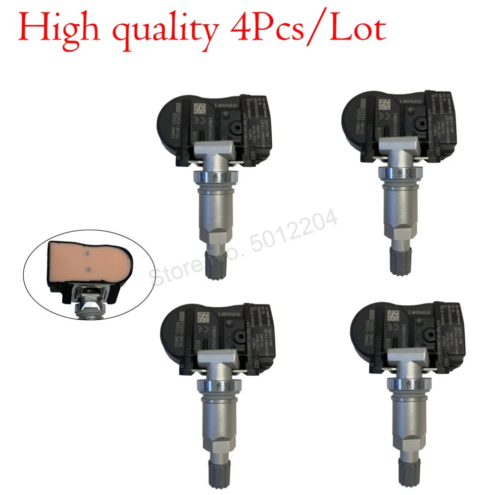 

Tire Pressure Sensor 4PCS 52933-3N100 529333N100 529332M650 TPMS Valve Wheel Pressure Monitor System For Kia For Hyun-dai