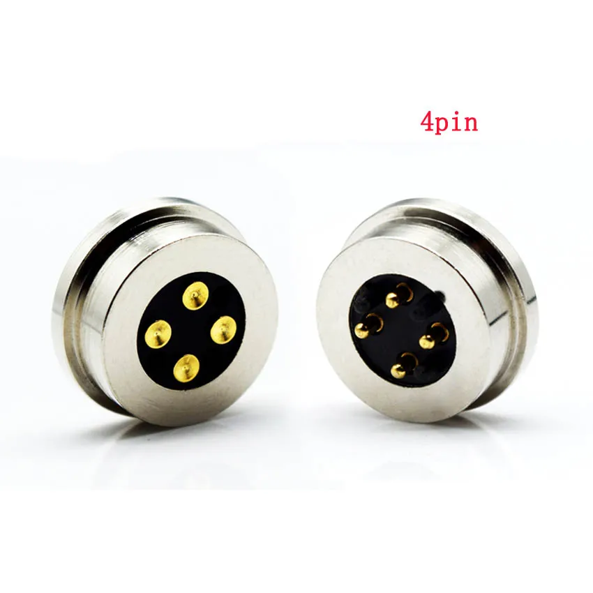 3/4Pin Circular 13.5mm Pogo Pin Connector 5V 2A Charging Head High Current Strong Magnetic LED Light Power Socket DC Connector