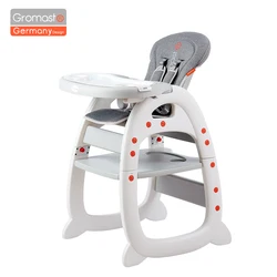 Gromast Silla de plástico multifunción para niños, asiento elevador de PP con cojín, 3 en 1, para comer