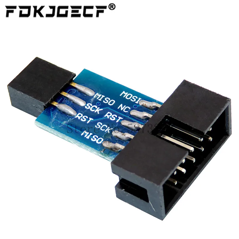 10Pin To 6PiN Convert To Standard 10 Pin To 6 Pin Adapter Board For ATMEL STK500 AVRISP USBASP ISP Interface Converter AVR