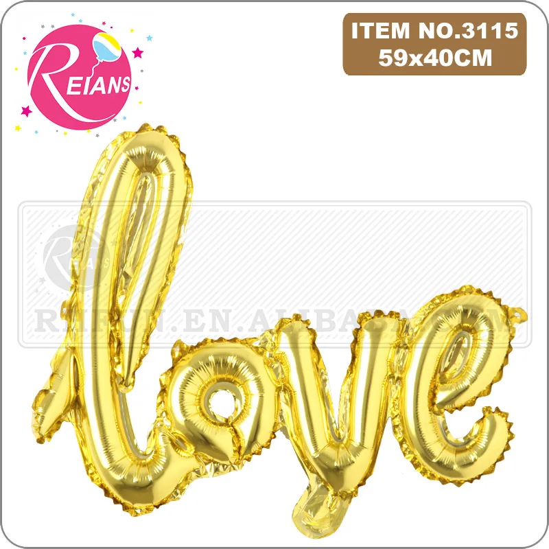 Baby Shower Ligatures LOVE Letter Foil Balloon Wedding Valentine Anniversary Birthday Party Decor Champagne Photo Booth Prop