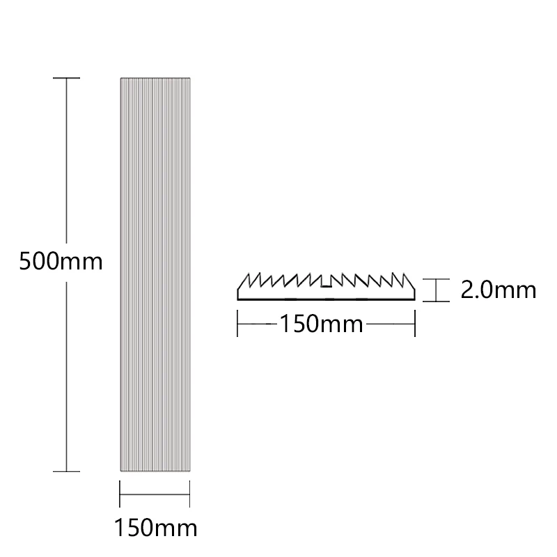 Linear Fresnel len 500x150mm F60mm  Linear focusing Striped spot Special lighting  UV curing lamp Wall lamp Customizable