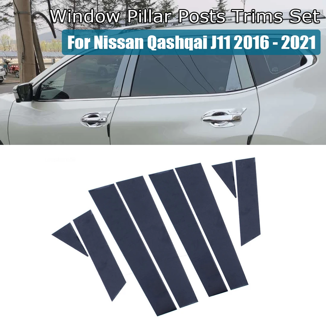 

Car Door Window Middle Column Trim Decoration Protection Strip Stickers For Nissan Qashqai J11 2016 2017 2018 2019 2020 2021