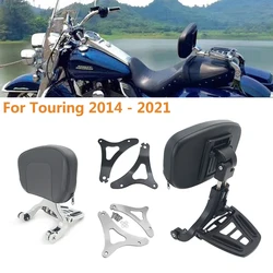 Multi-Purpose Driver Passenger Backrest Folding Luggage Rack For Harley Touring Road King Street Road Glide 2014-2022