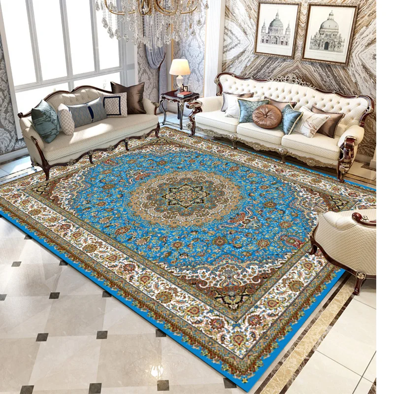 Area Rugs Home Bedroom Persian Style Rectangle Rugs American Carpet for Living Room Soft Non-Slip Study Floor