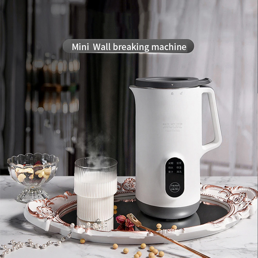 220V MINI Pure Titanium Soy Milk Maker Kettle Electric Juicer Blender Blender Automatic Soy Milk Rice Paste Machine Free Filter