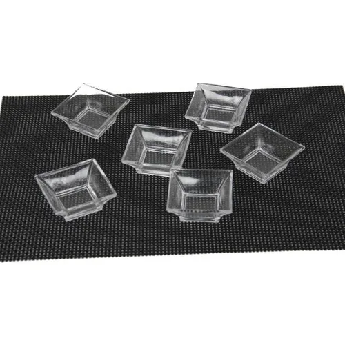 Pasabahce Denizli Glass Hand Manufacture Mini Bowl Sauce Square 7x7 cm 6'lı