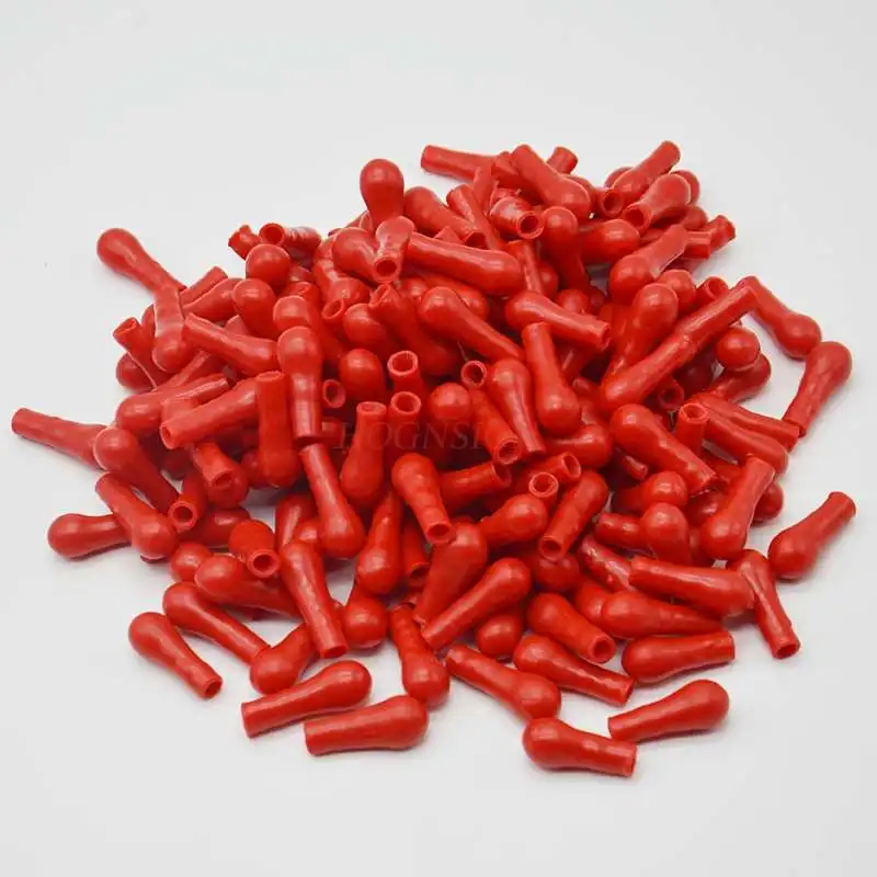 100pcs Red latex cap dropper skin head dropper rubber head chemistry experiment teaching instrument for junior students