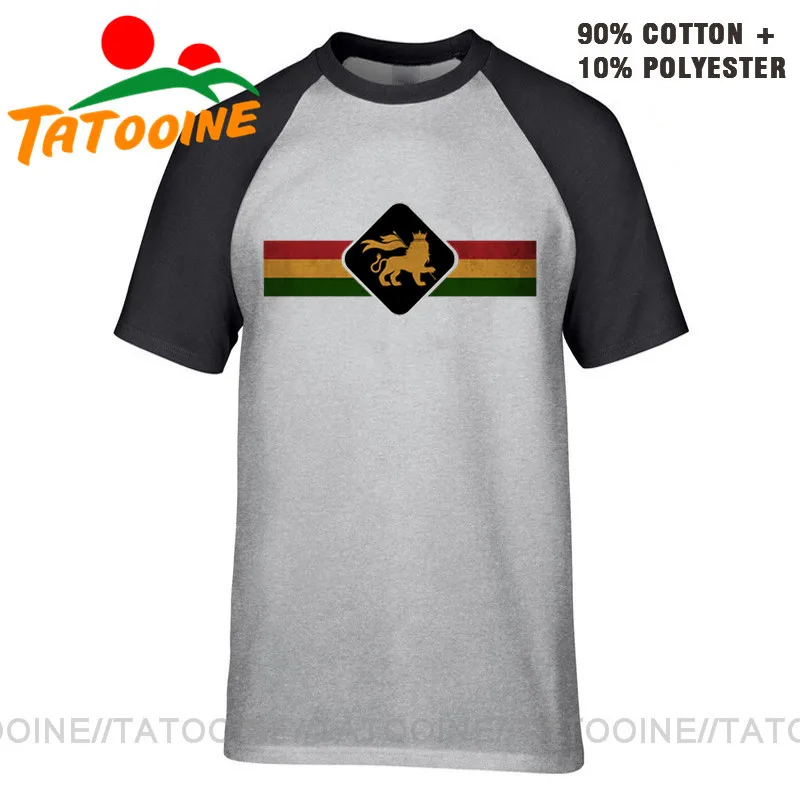 Tatooine Vintage Rasta Lion Session T shirt Camiseta Retro Rastafari Lion T-shirt homme Jamaica Judah Lion King Tee shirt hombre