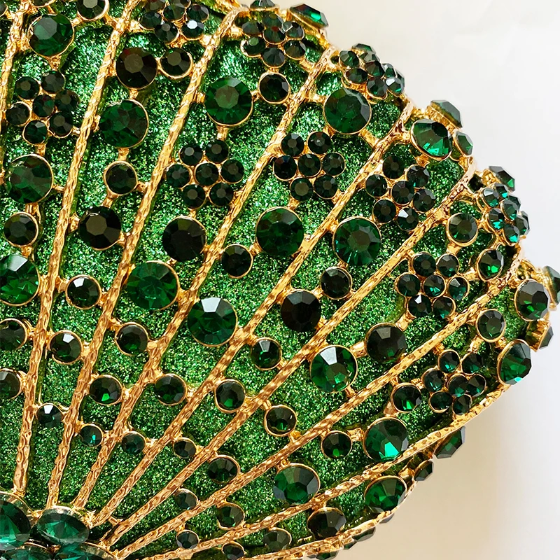 الأخضر الماس مساء المحافظ حقيبة صغيرة الذهب معدن المرأة كريستال براثن حقائب وحفلة موسيقية المحافظ الفاخرة الزفاف حقائب اليد الزفاف