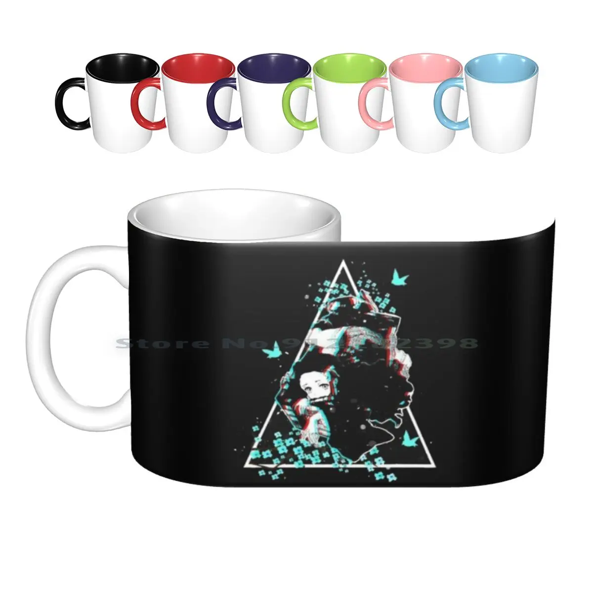 Nezuko Ceramic Mugs Coffee Cups Milk Tea Mug Demon