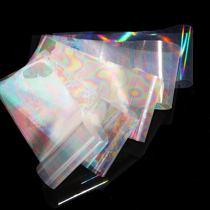 10pcs Chameleon Nail Polish Stickers Set Marble Transfer Foil iridescent Sliders Wraps Adhesive Decals Nail Art Decorations