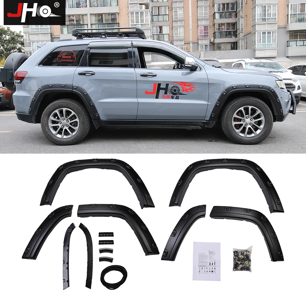 JHO Offroad Driving Car Fender Flares Kit for Jeep Grand Cherokee 2011-2020 Limited 2018 2017 2019 2016 2015 2014 Accessories