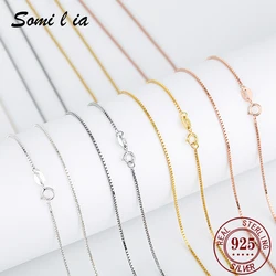 Somilia 2023 FASHION 18K Rose Necklace for Women Choker Silver 925 Jewelry Gold Necklace Adjustable Neck DIY initial SML00032