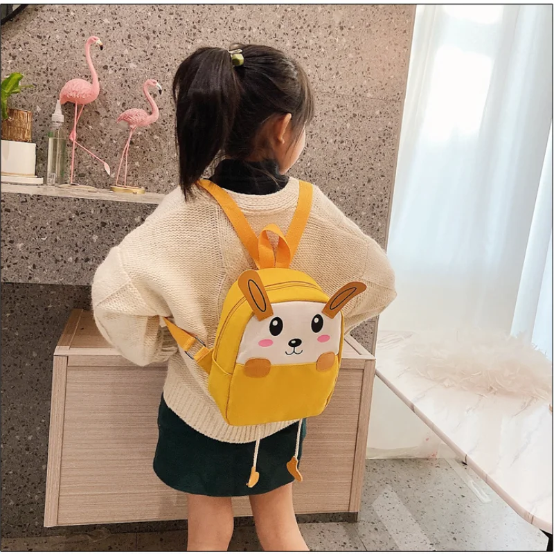 

3D Animal Elephant Children Backpacks Brand Design Girl Boys Canvas Backpack Kids School Bags Kindergarten Cartoon Rabbit Bag