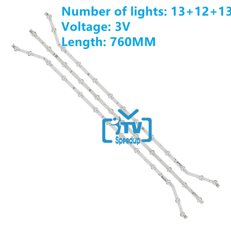 

30pcs 12/13LED 76CM LED strip for Sam sung UN40H5203AF 2013SVS40 2013SVS39 LM41-00001V LM41-00001W D3GE-400SMA-R2 D3GE-400SMB-R2