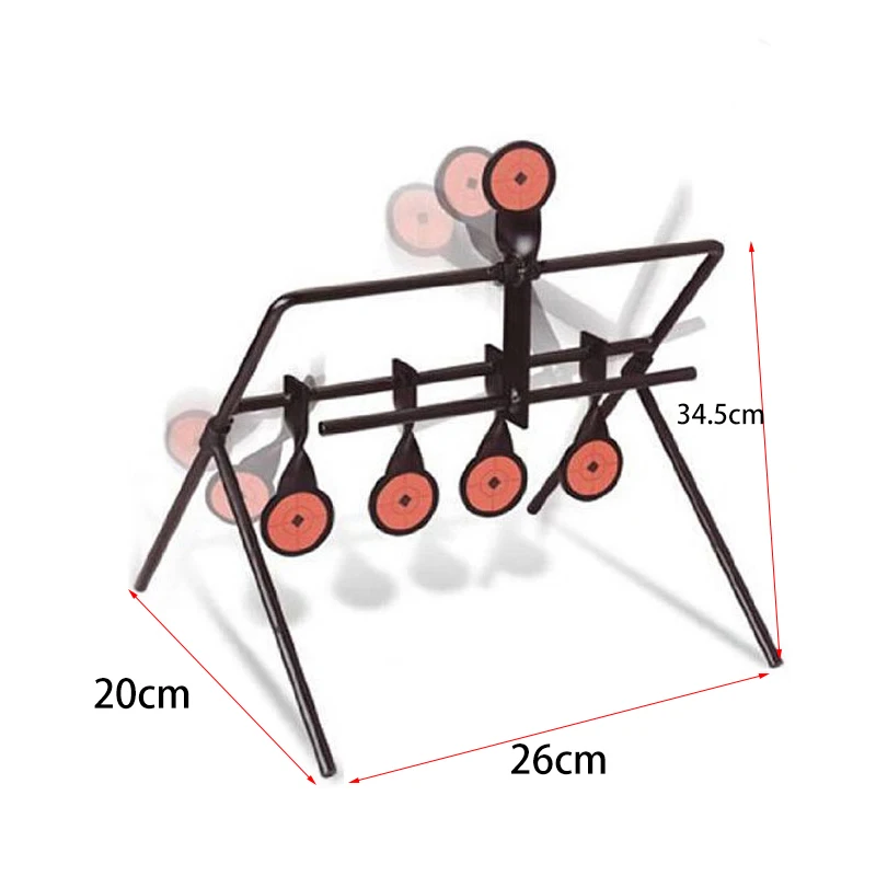 Compétence tactique pour pistolet à air comprimé intérieur extérieur, cible de réinitialisation à 5 plaques, également pour le tir Airsoft Paintball, améliorant le tir de chasse