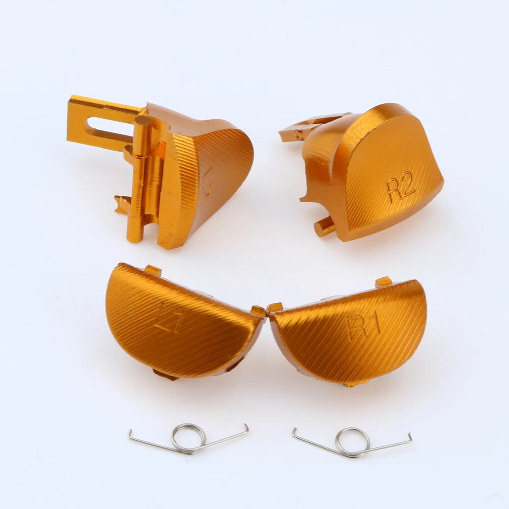 8colors 1set Trigger Button For Playstation 4 Pro / PS4 Slim JDS 040 JDM 040 Controller (Gen 2) L1 L2 R1 R2 Aluminum Alloy Metal