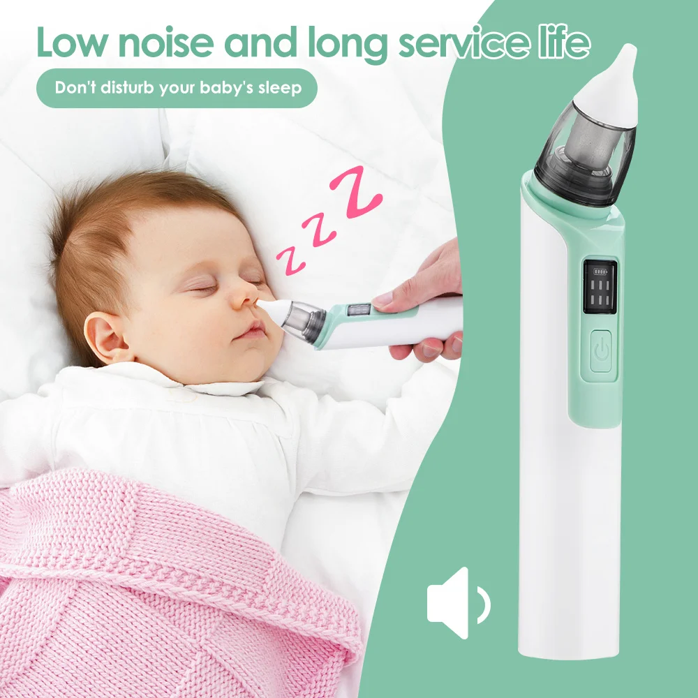 Baby Nasal Aspirator Electric Safe Hygienic Nose Cleaner Silicone Snot Sucker For Newborn Infant Toddler Child Kid 2 Adjustment