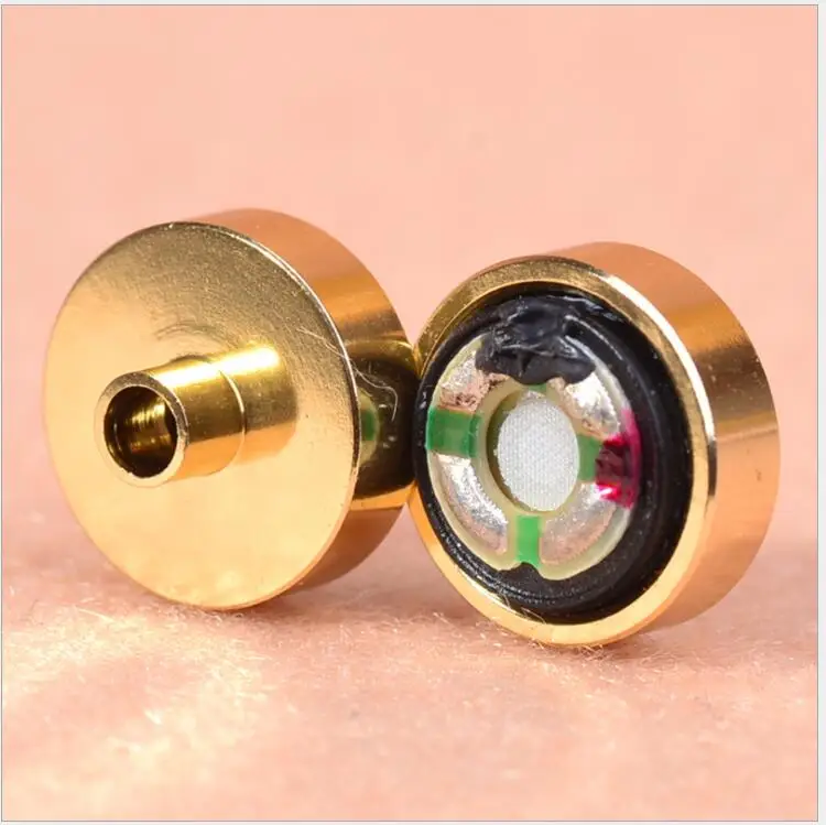 GHXAMP 10mm Subwoofer Headphone Speaker Metal Convex Speaker Unit In-Ear Earphone Speaker DIY Accessories 18Ohm 2pcs