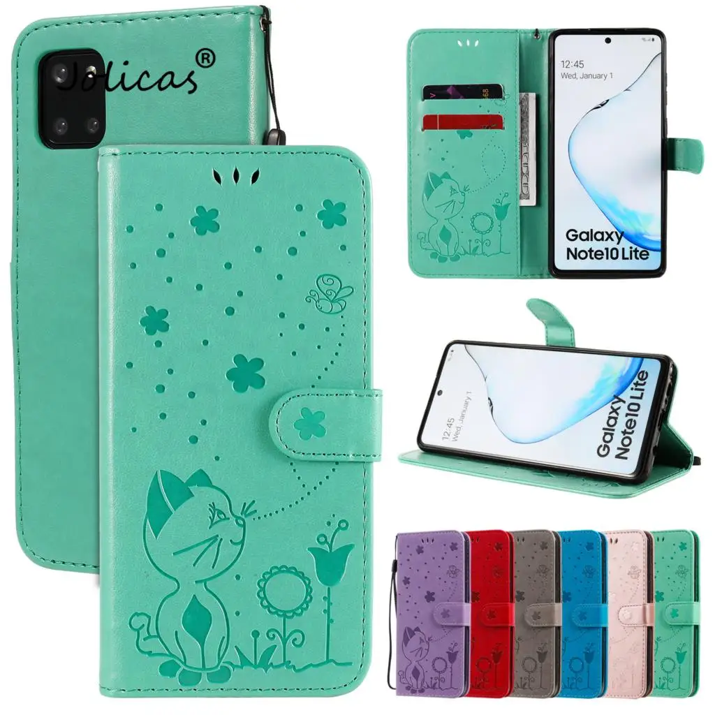 Blue Phone Accesories Cover For phone case Samsung M60S Cute Case Bumper Hoesje sFor funda Note 10 Lite A81 PU Leather Wallet