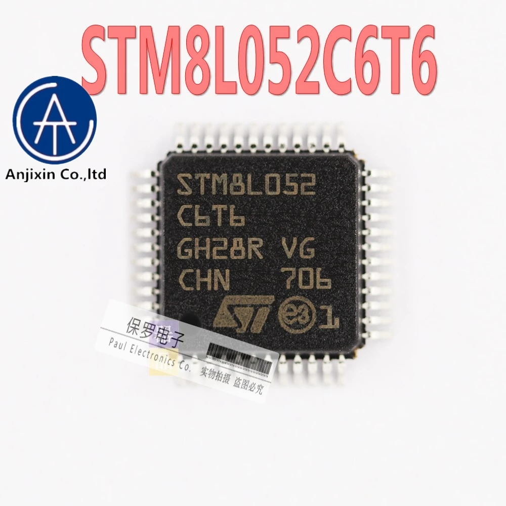 

10pcs 100% orginal new real stock 8-bit microcontroller STM8L052C6T6 LQFP-48 microcontroller