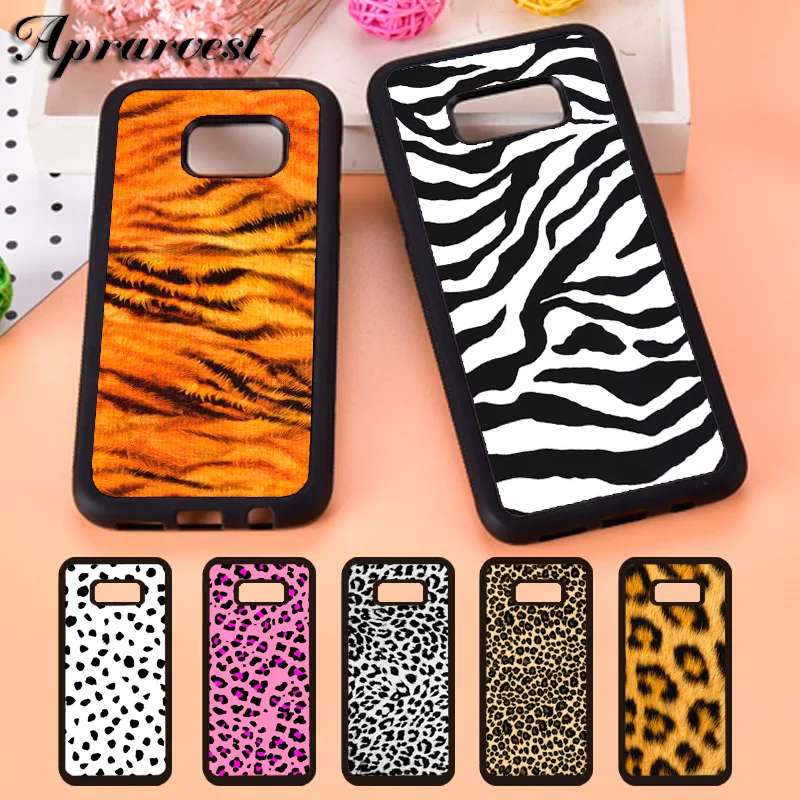 Aprarvest Animal Print Leopard Cat Cheetah Zebra Phone Case Cover For Samsung S5 S6 S7 edge S8 S9 Plus S10 S10E Note 5 8 9 10