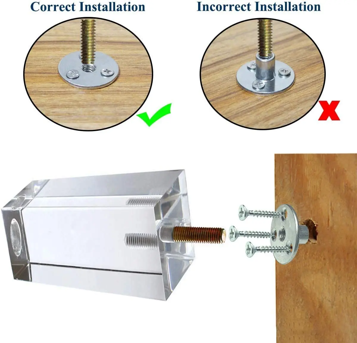 Patas de muebles de acrílico transparente oblato, patas de sofá de 4 piezas, para reemplazo de taburete, mesita de noche, accesorios de muebles