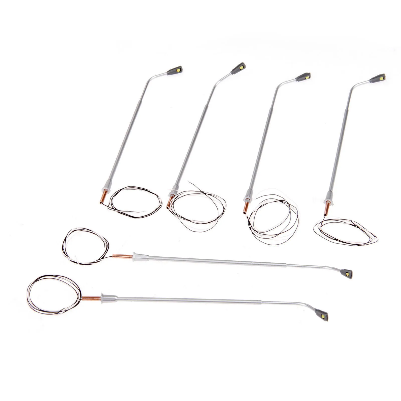 20Pcs รุ่น Street ไฟ LED สีขาวโคมไฟเดี่ยว3V Scale HO 1:100โคมไฟสำหรับรถไฟ & Building ฉากตกแต่ง