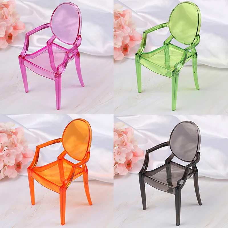 1/6 Dollhouse Miniature Furniture Mock-up Arm Chair Model Minimalism Small Back-rest Seat Toy Accessory for Action Figures/Kids