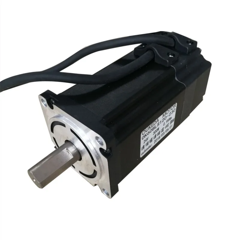 60 BLDC motor NEMA 24 Brushless DC motor 60mm 24V or 48V 400W  3000rpm 1.27Nm torque