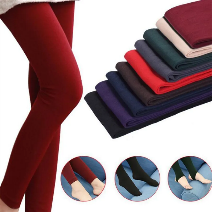 Leggings chauds en polaire pour femmes, pantalon chaud, extensible, doublé, Slim, thermique, décontracté, Sexy, longues jambes