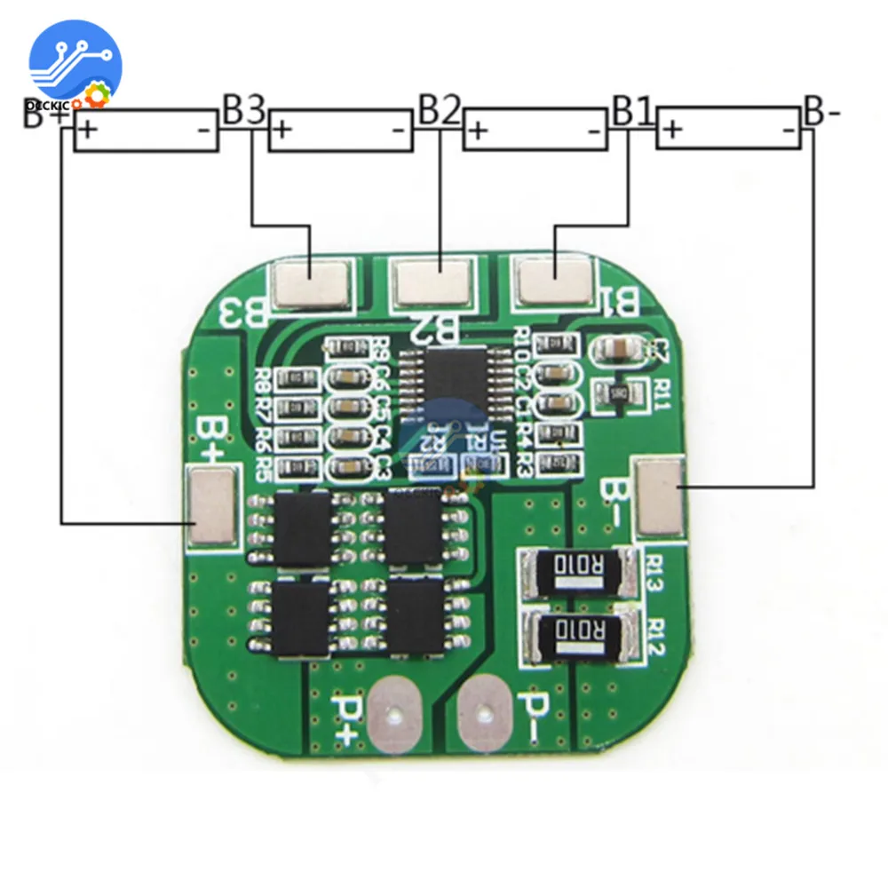 Bms 4S Li-ion tablica zabezpieczająca baterię 14.8V/16.8V 20A dla litowego LicoO2 Limn2O4 18650 LI moduł równoważnika baterii