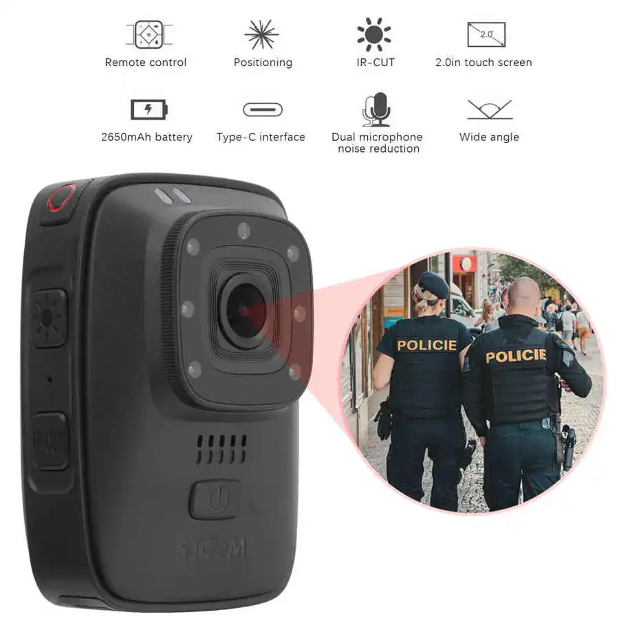 

2MP 1080P Body Camera Mini Portable Law Enforcement Wearable Camera Riding IR-Cut Night Vision Infrared Action Camera Police