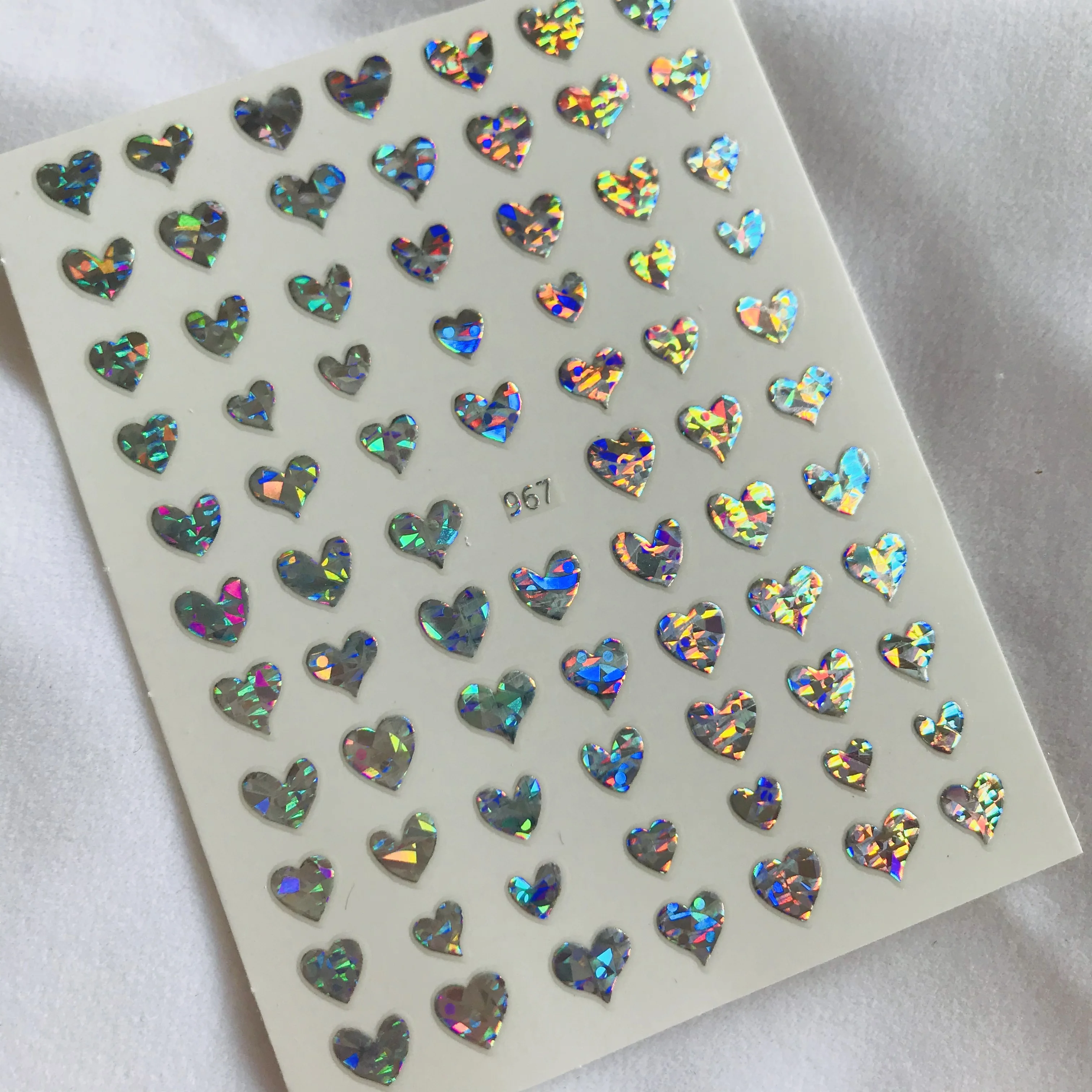 2021 New 3D Bohemia Self-adhesive Holographic Star Heart Image Nails Stickers For Nails Sticker Decorations Manicure Z0437