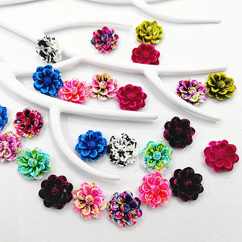 

100Pcs 14mm rose Resin Flowers Decoration Crafts Flatback Cabochon For Scrapbooking Diy Accessories