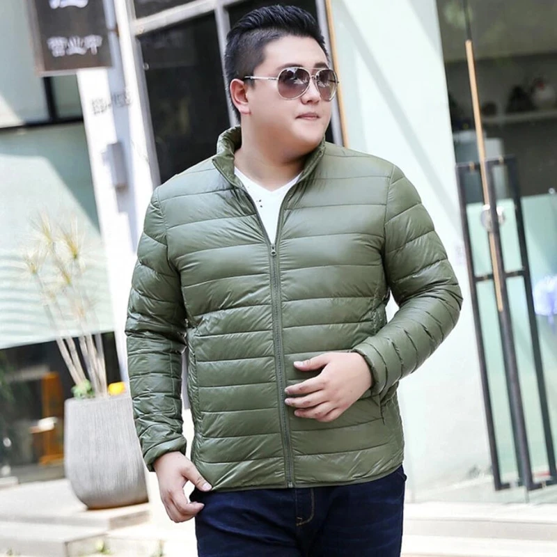 Plus size Men\'s lightweight cotton-padded jacket winter padded jacket men\'s short cotton-padded jacket loose coat 8XL 7XL