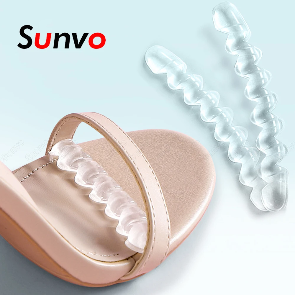 Cuscinetti adesivi in Silicone antiscivolo per donna tacchi alti sandali infradito Stop solette antiscivolo per scarpe Gel inserti sull'avampiede Pad